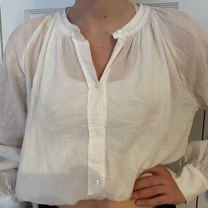 White Button-Up Blouse
